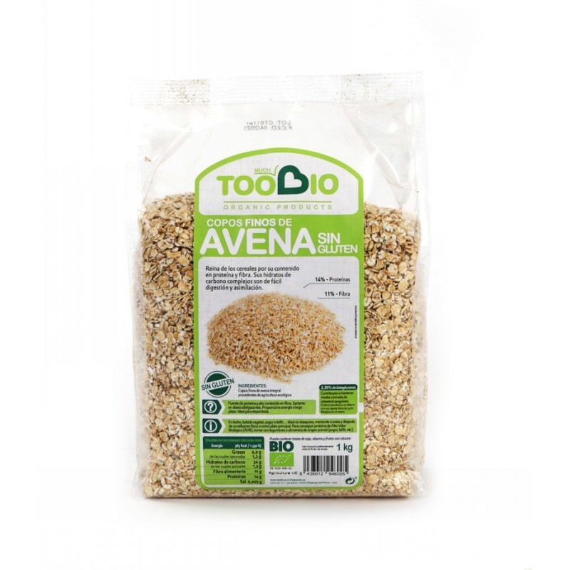 TOOBIO - Flocs de civada fins s/gluten 500g