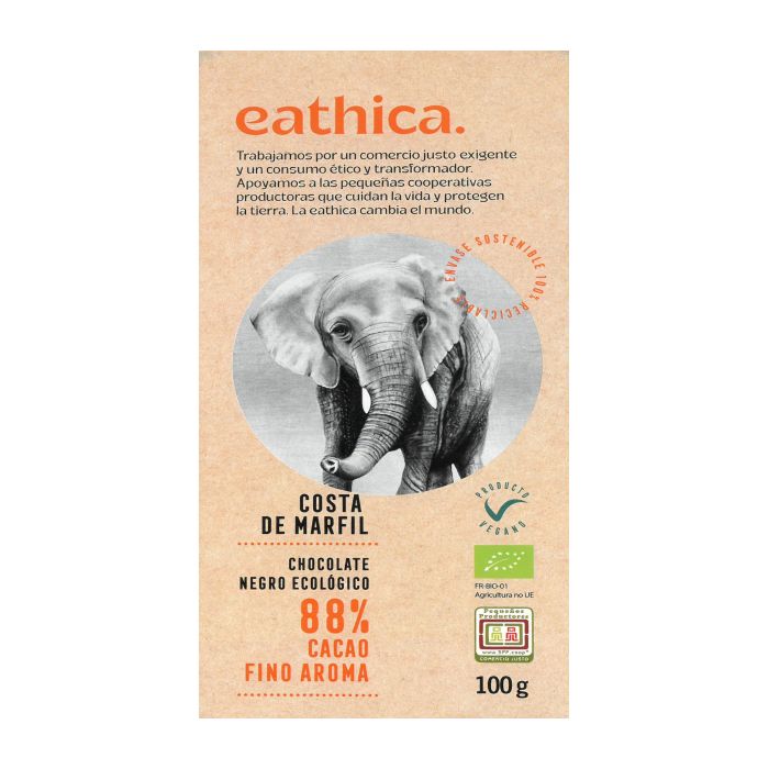 Xocolata eathica 88% Costa Marfil BIO 100 g