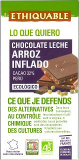 Xocolata amb llet i arròs inflat